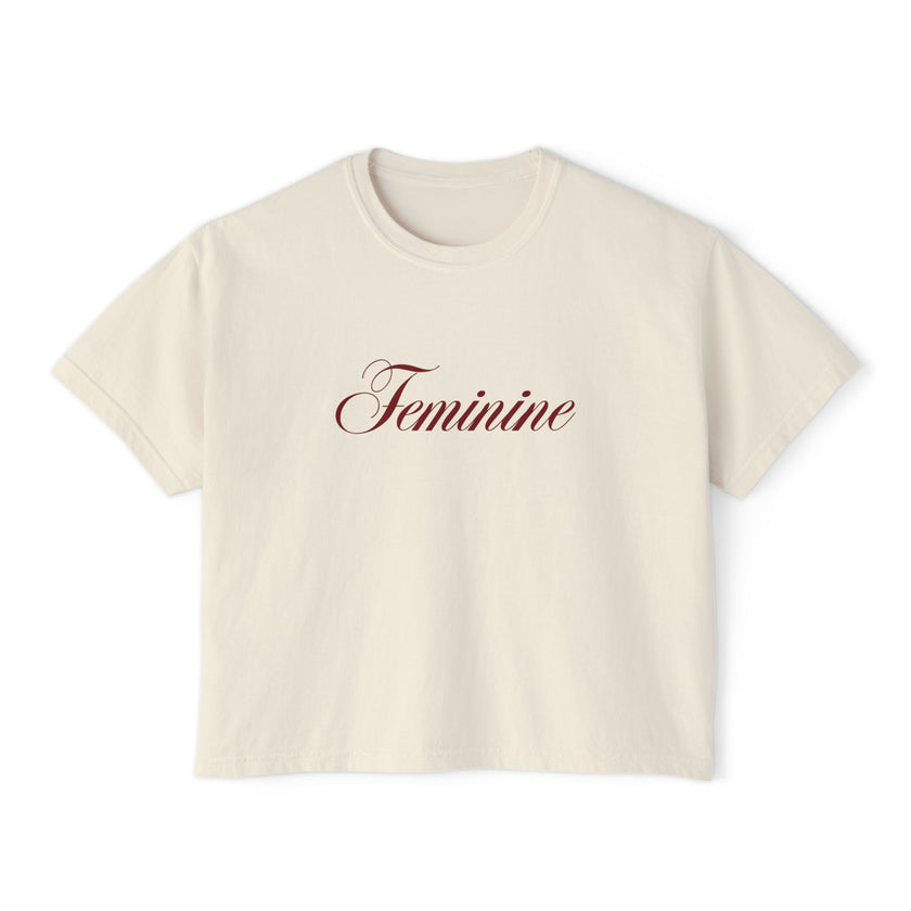 The Feminine Tee - Cropped Boxy Tee