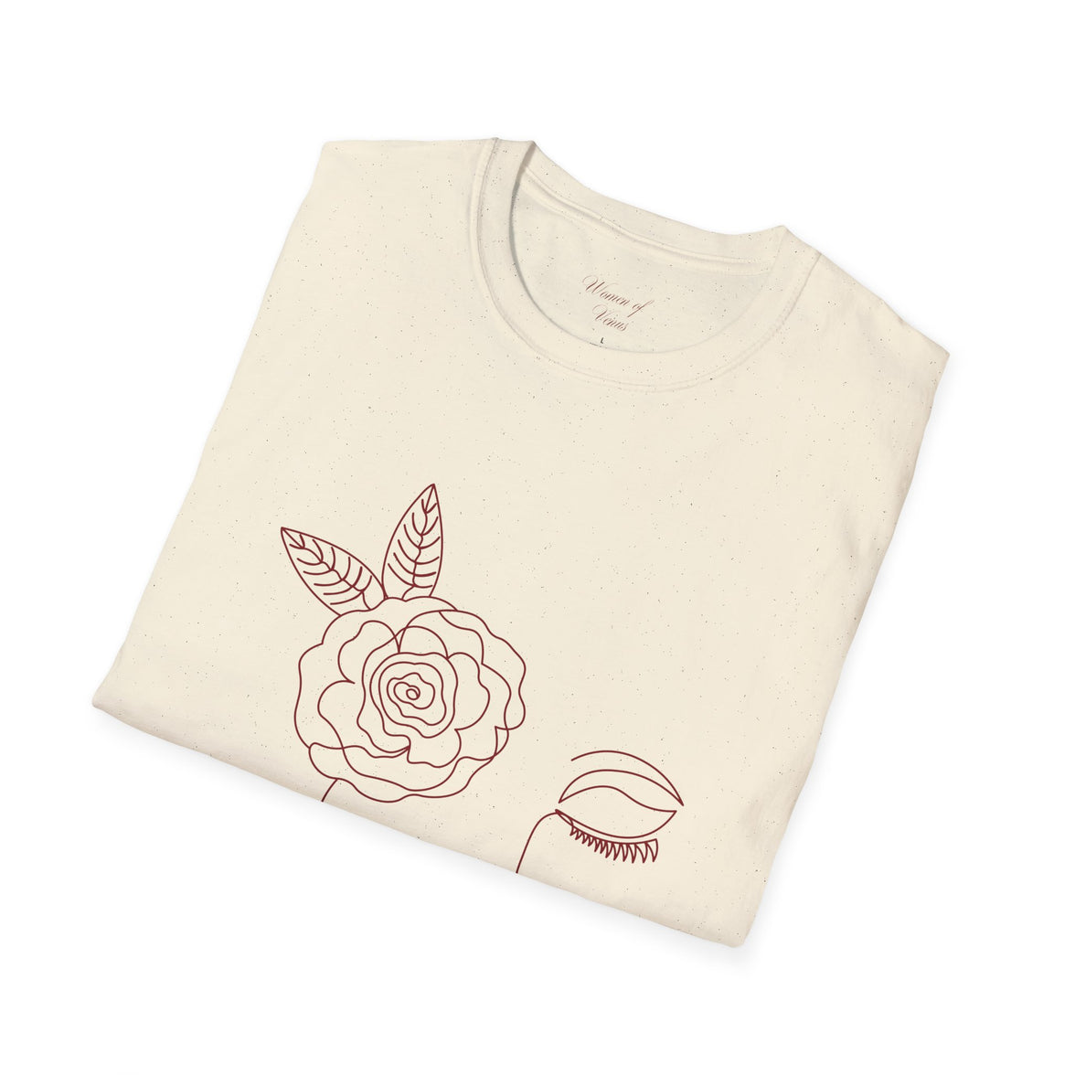 The Dreamer Tee – Minimalist Floral Line Art Softstyle T-Shirt