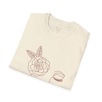 The Dreamer Tee – Minimalist Floral Line Art Softstyle T-Shirt