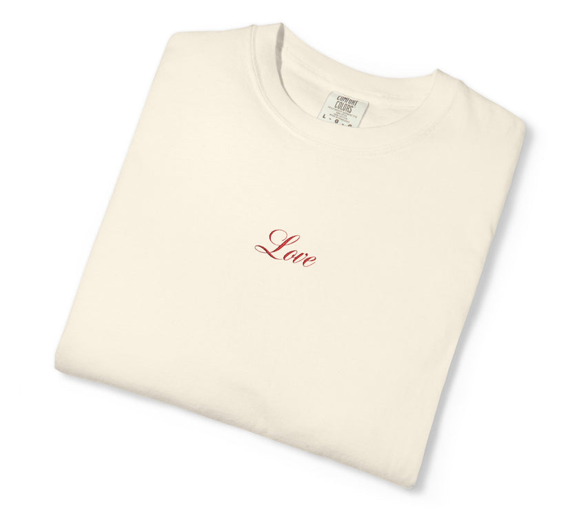 Embroidered Love t-shirt - 100% cotton