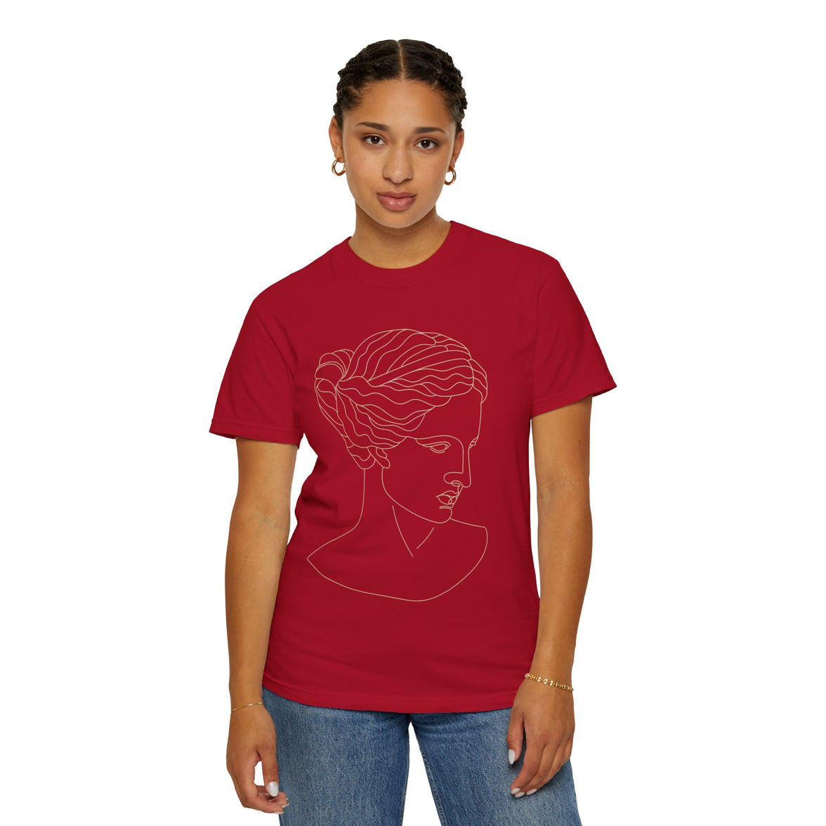 Goddess Line Art T-Shirt – Feminine Minimalist Graphic Tee