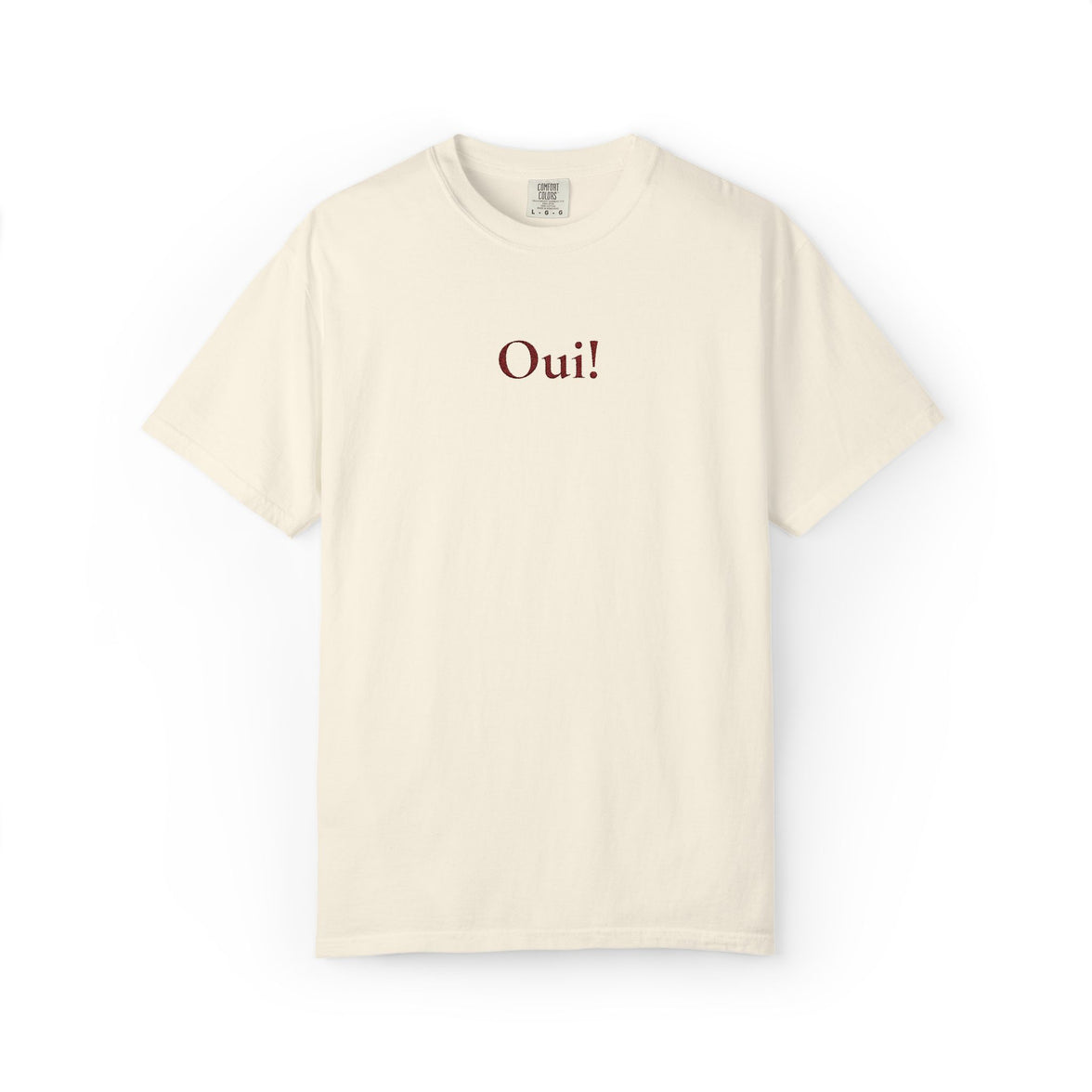 Embroidered Oui Tee | French Minimalist T-Shirt – Parisian Chic by Women of Venus