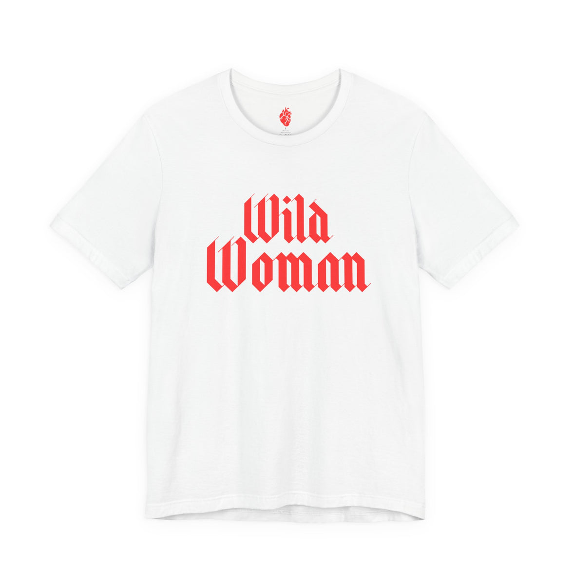 Wild Woman Tee — Bold Red Gothic Graphic T‑Shirt