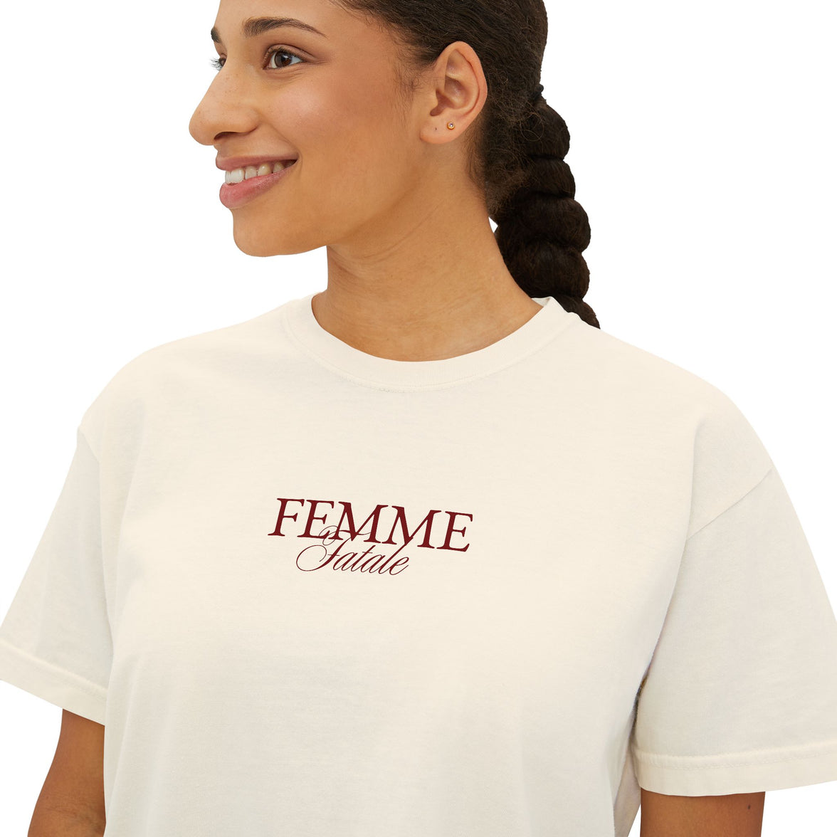 Femme Fatale Cropped Boxy Tee