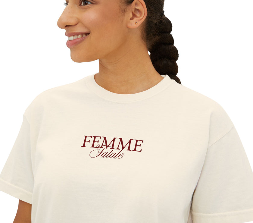 Femme Fatale Cropped Boxy Tee