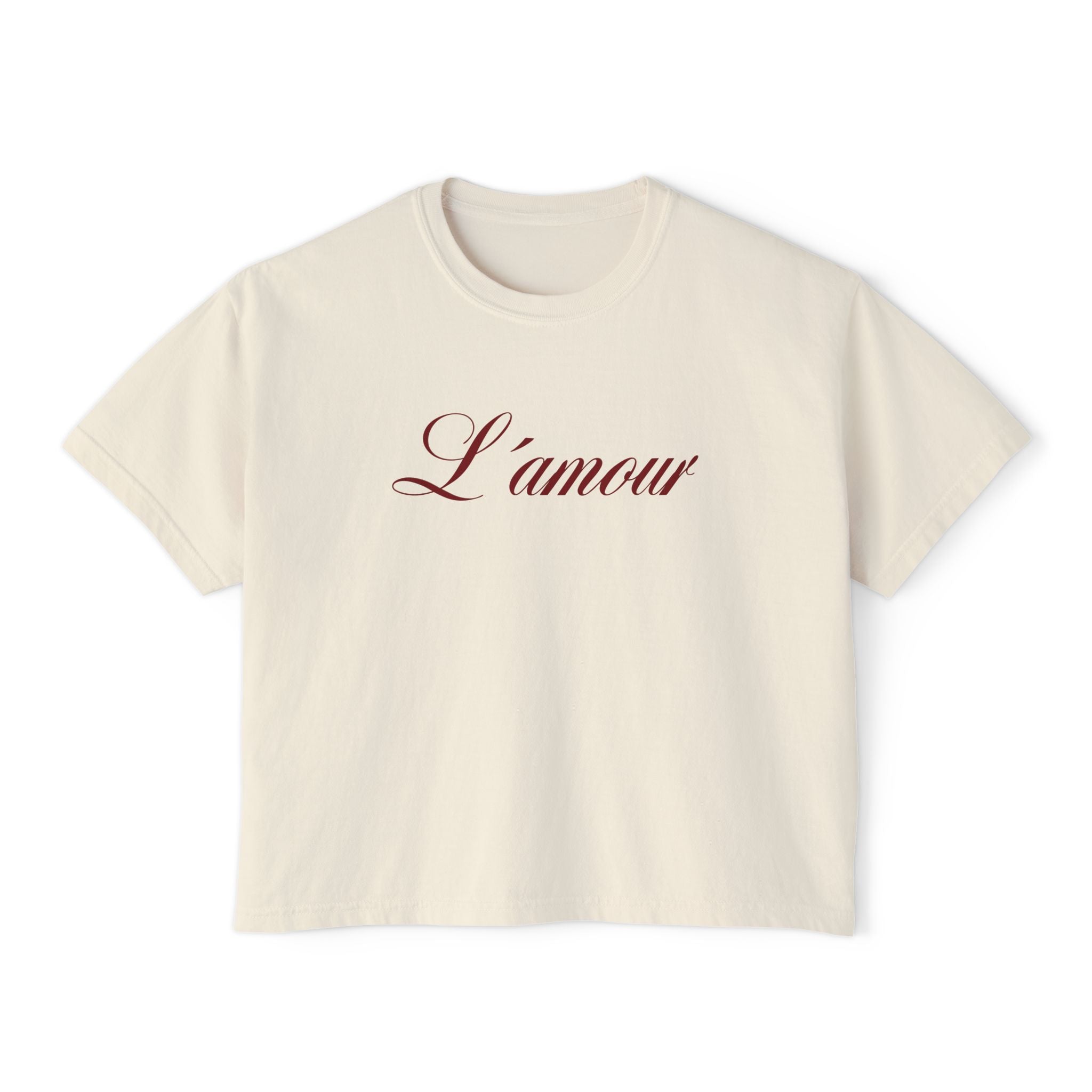 L´amour cropped Boxy Tee