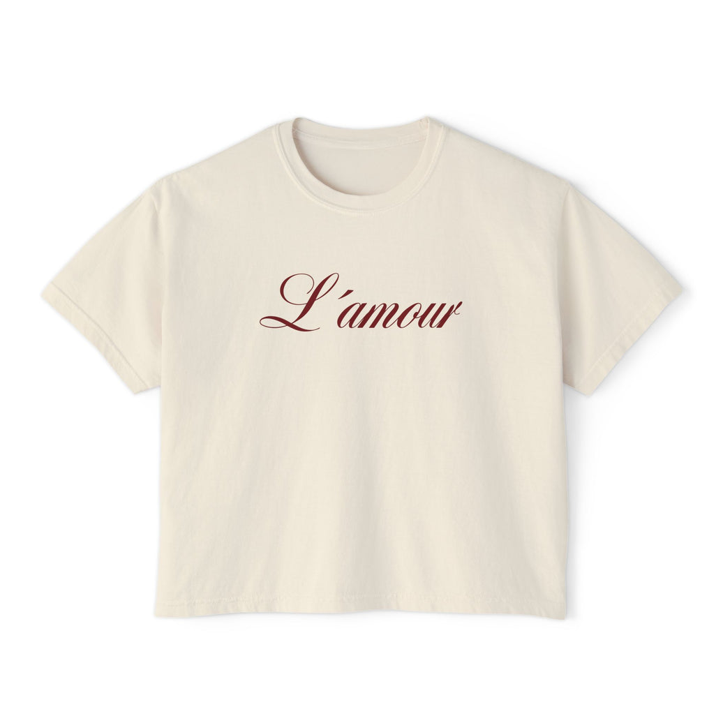 L´amour cropped Boxy Tee