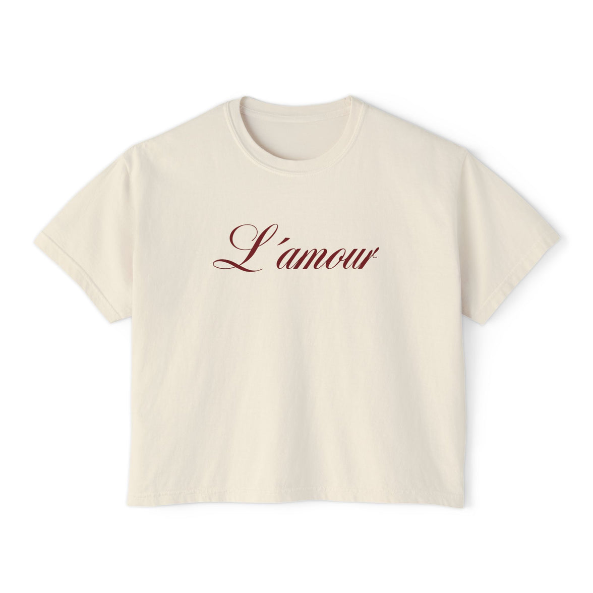 L´amour cropped Boxy Tee