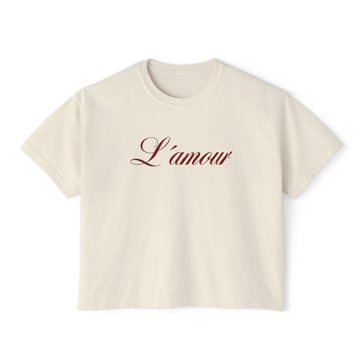 L´amour cropped Boxy Tee