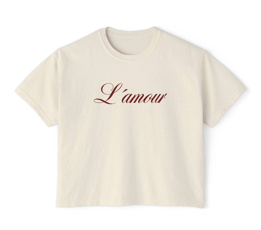 L´amour cropped Boxy Tee