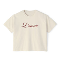 L´amour cropped Boxy Tee