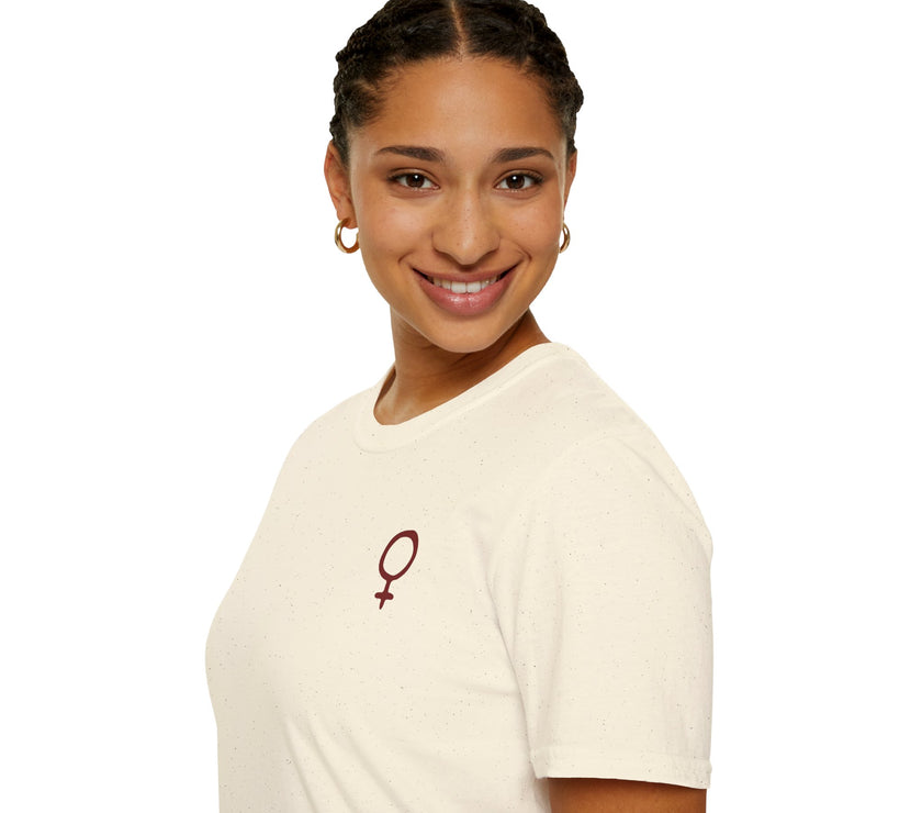 Minimal Female Symbol T-Shirt – Subtle Feminist Empowerment Tee