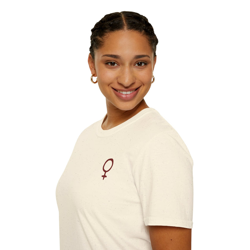 Minimal Female Symbol T-Shirt – Subtle Feminist Empowerment Tee