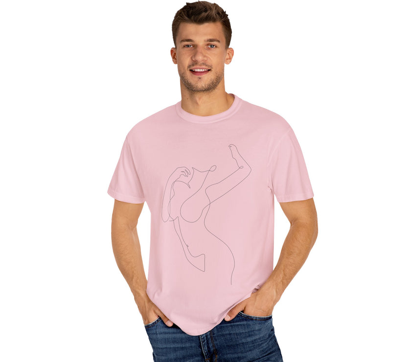 The Muse Tee – Unapologetically Feminine Line Art T-Shirt