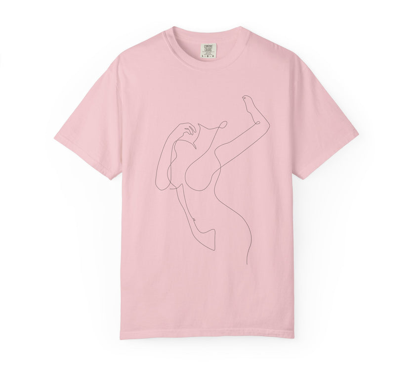 The Muse Tee – Unapologetically Feminine Line Art T-Shirt