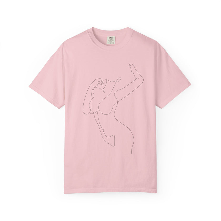 The Muse Tee – Unapologetically Feminine Line Art T-Shirt