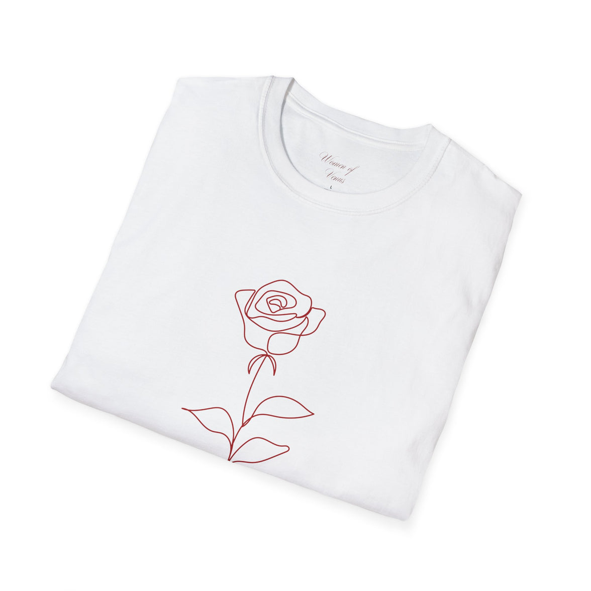 Minimalist Rose T-Shirt – Feminine Botanical Graphic Tee
