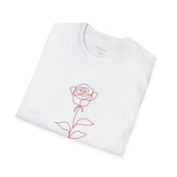 Minimalist Rose T-Shirt – Feminine Botanical Graphic Tee