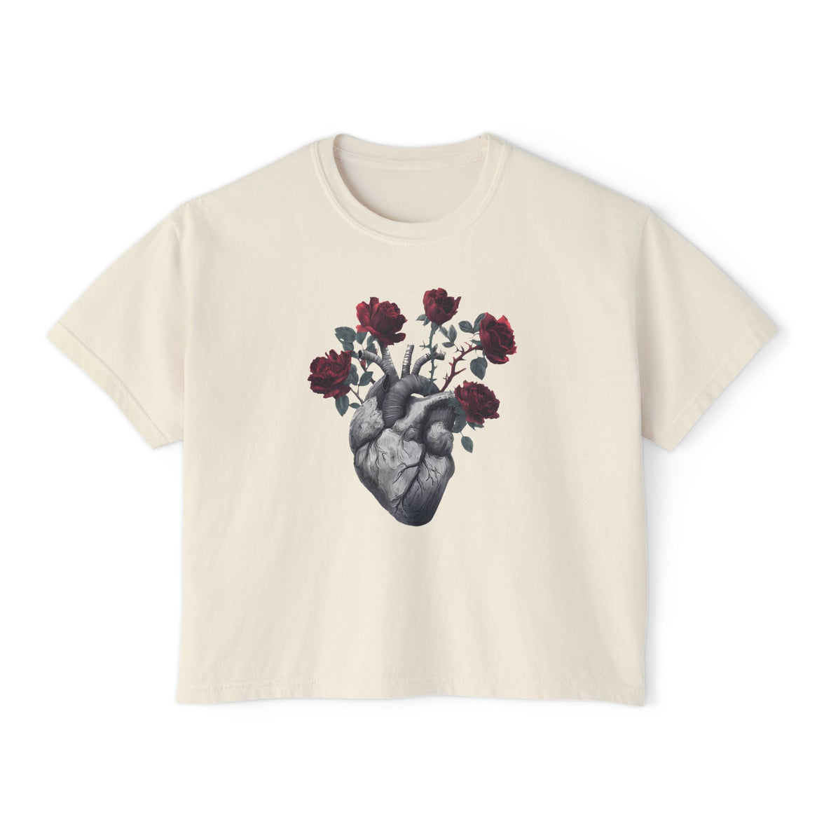 Heart Bloom Tee – Feminine Strength & Rebirth Graphic T-Shirt