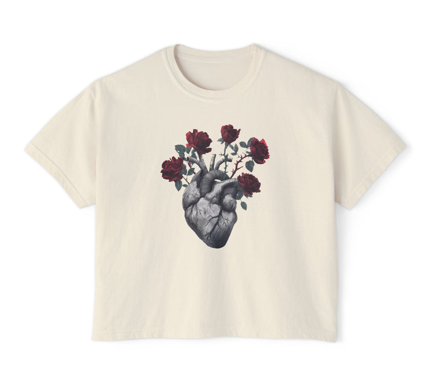 Heart Bloom Tee – Feminine Strength & Rebirth Graphic T-Shirt