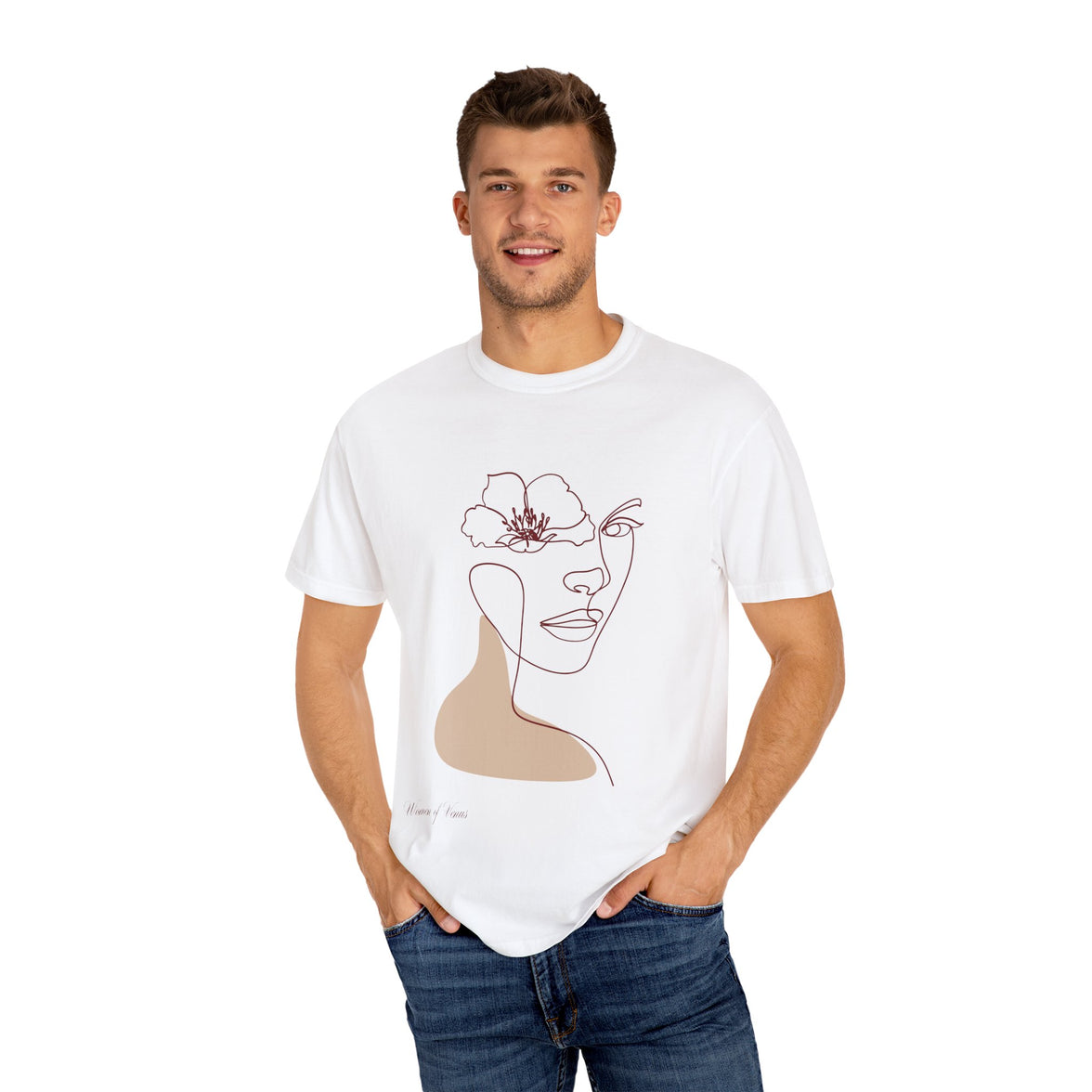 The Venus Tee – Minimalist Feminine Line Art T-Shirt