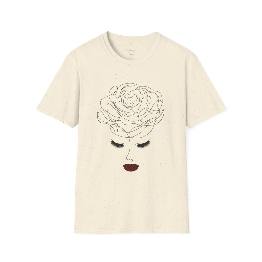 The Rose of Venus Tee – Feminine Line Art T-Shirt (100% Cotton)