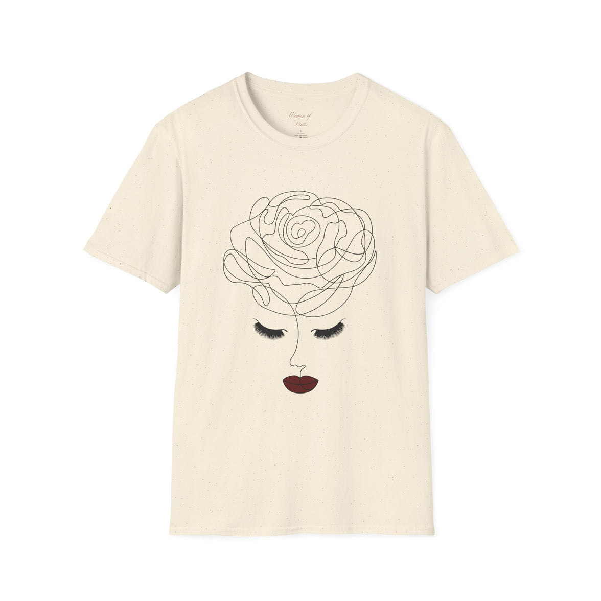 The Rose of Venus Tee – Feminine Line Art T-Shirt (100% Cotton)