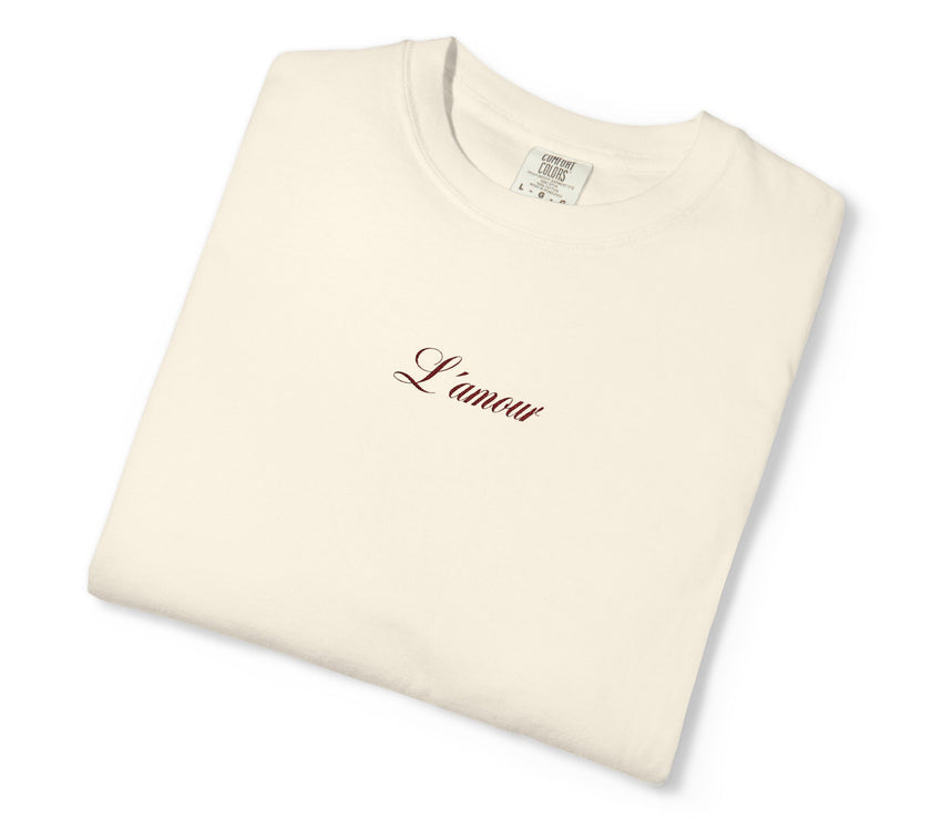 L´amour embroidered t-shirt - 100% cotton