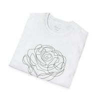 The Rose of Venus Tee – Feminine Line Art T-Shirt (100% Cotton)