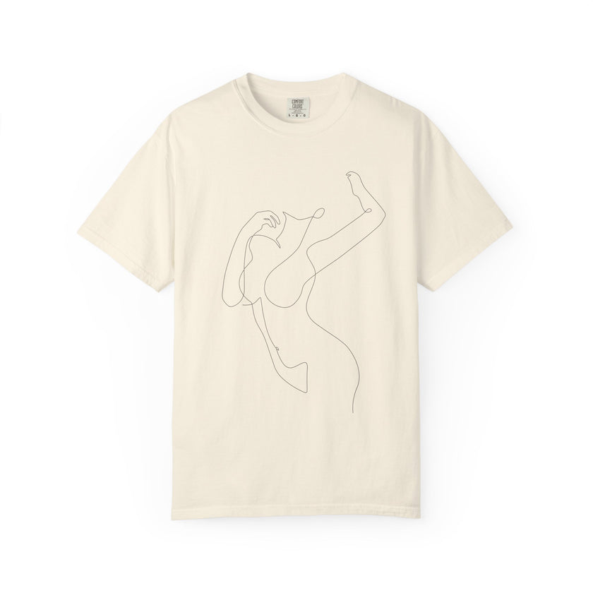 The Muse Tee – Unapologetically Feminine Line Art T-Shirt