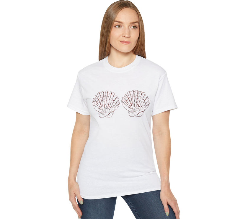 Unisex Cotton Tee - Aphrodite Divine Feminine Shell