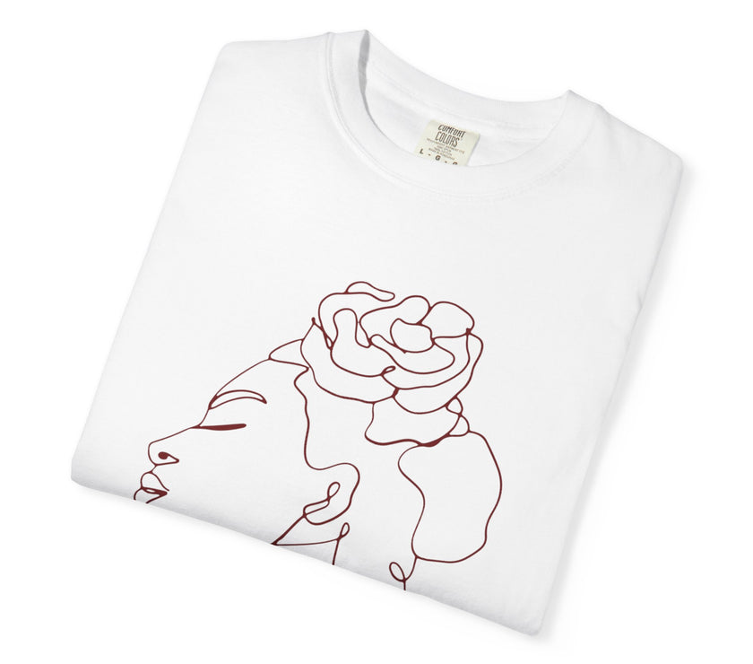 The Rebel Tee - Elegant Line Art T-Shirt for Empowerment