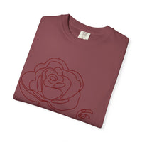 The Muse Tee – Minimalist Rose Line Art T-Shirt