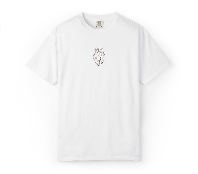 Embroidered Heart Illustration T-Shirt