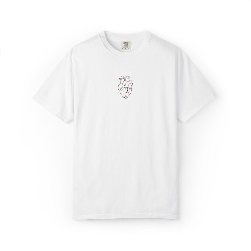 Embroidered Heart Illustration T-Shirt