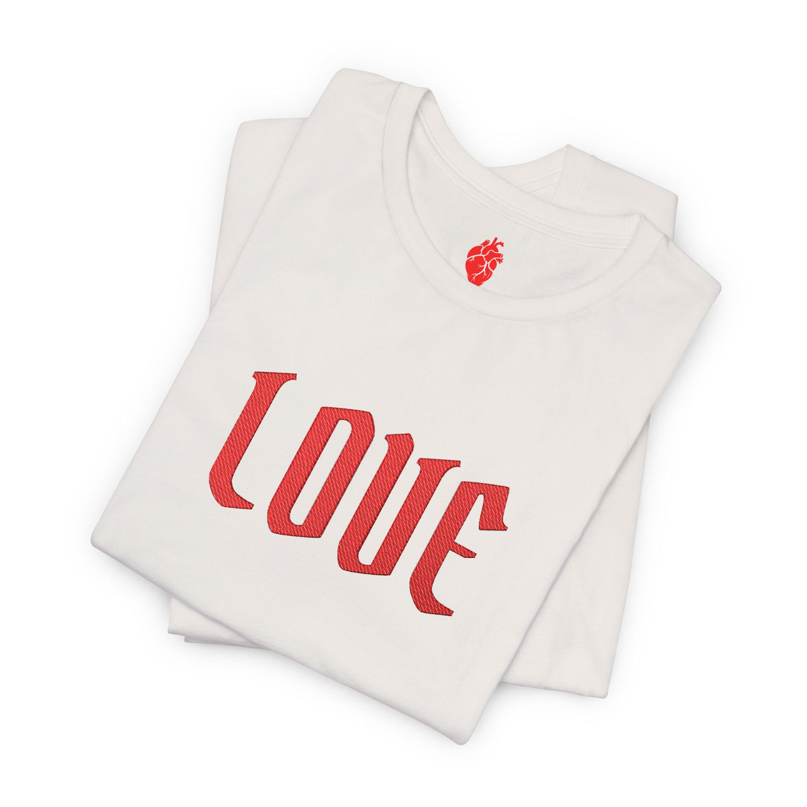 Embroidered Gothic 'LOVE' T-Shirt