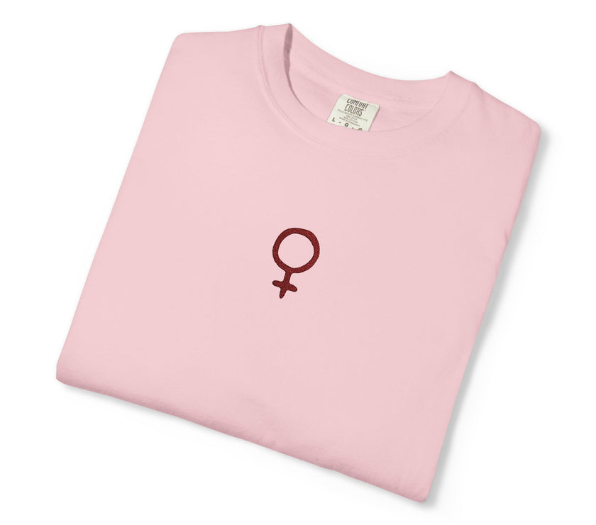 Embroidered Feminine Symbol T-Shirt