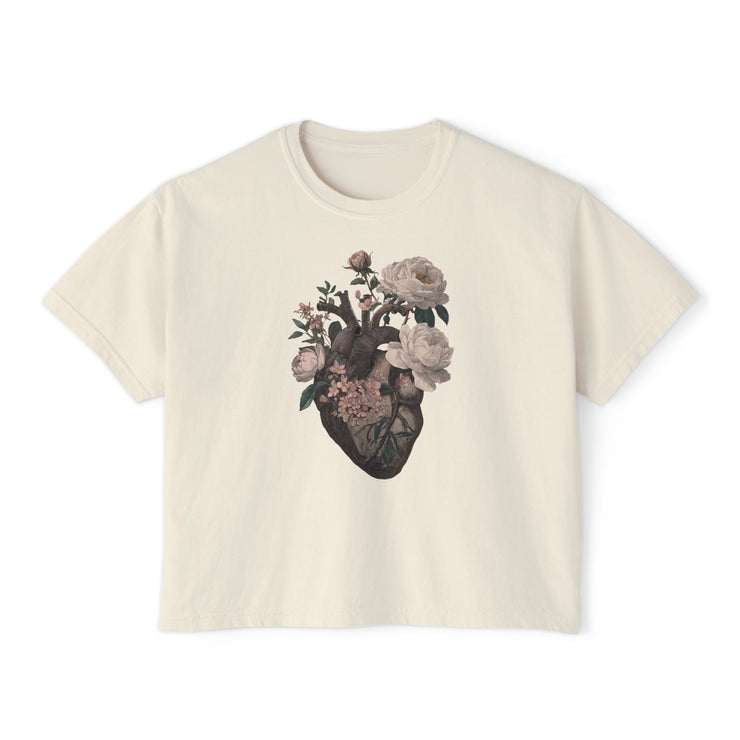 Floral Heart Boxy Tee
