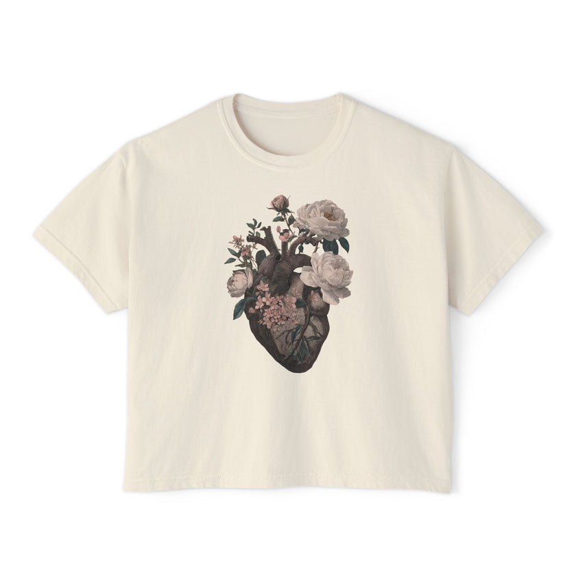 Floral Heart Boxy Tee