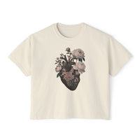 Floral Heart Boxy Tee