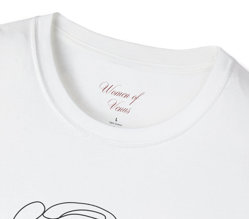 The Rose of Venus Tee – Feminine Line Art T-Shirt (100% Cotton)