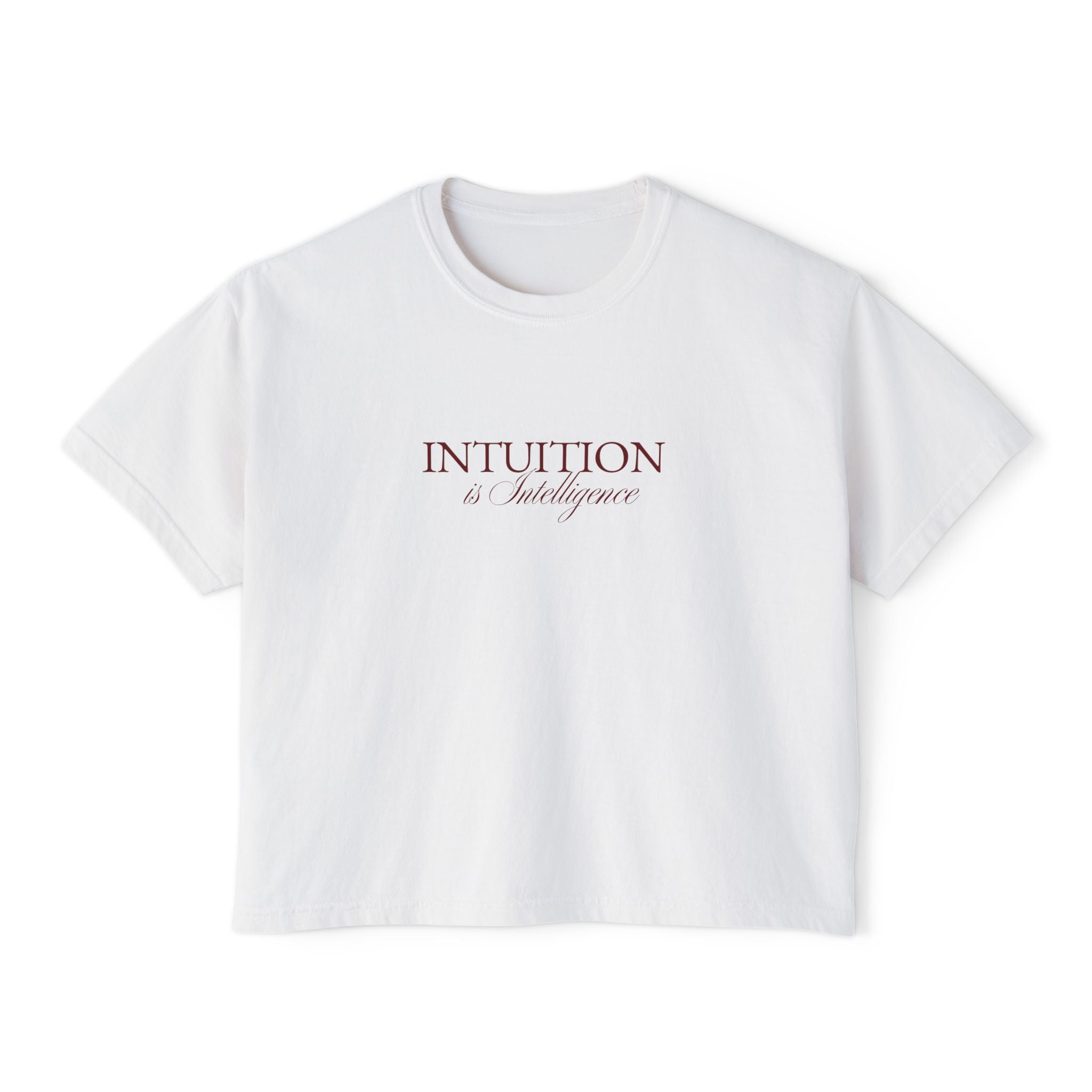 Intuition is Intelligence cropped Boxy tee