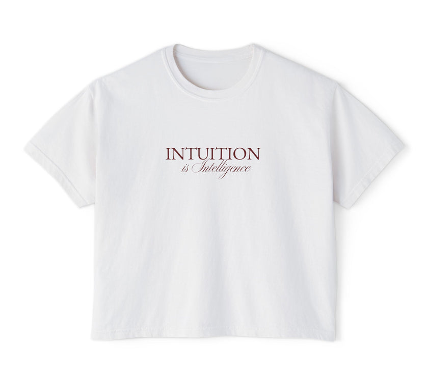 Intuition is Intelligence cropped Boxy tee