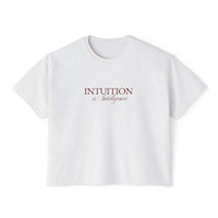 Intuition is Intelligence cropped Boxy tee
