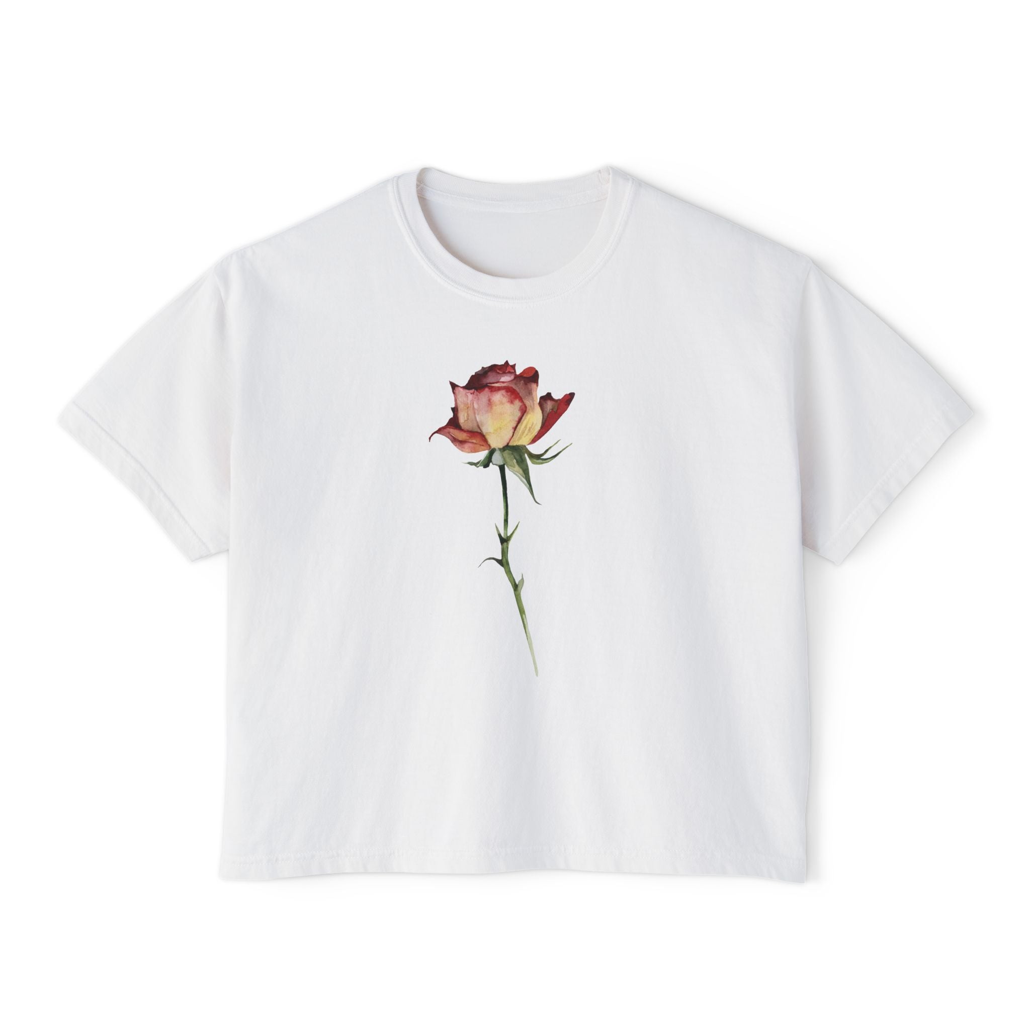 The Rose Tee - Cropped Boxy tee