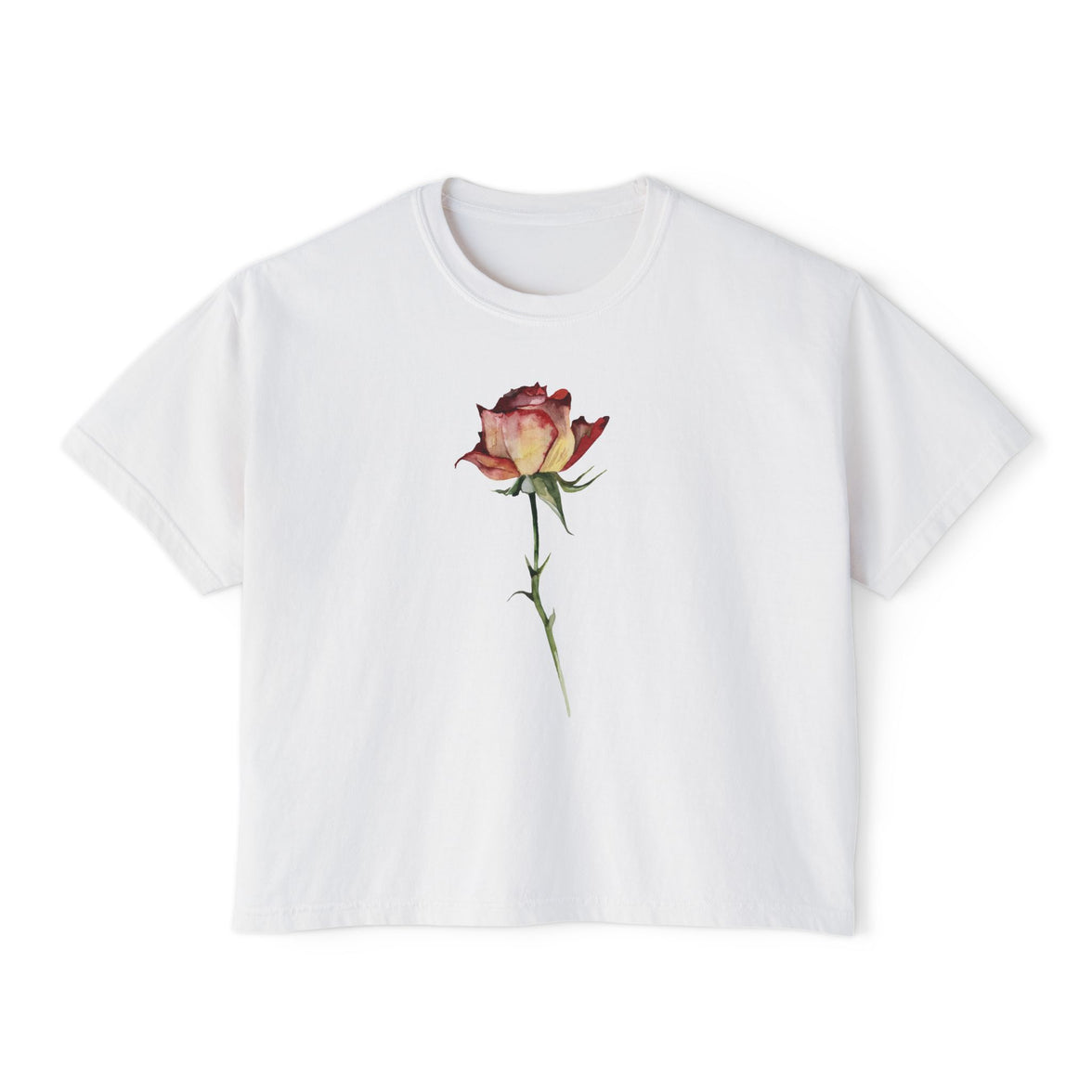 The Rose Tee - Cropped Boxy tee
