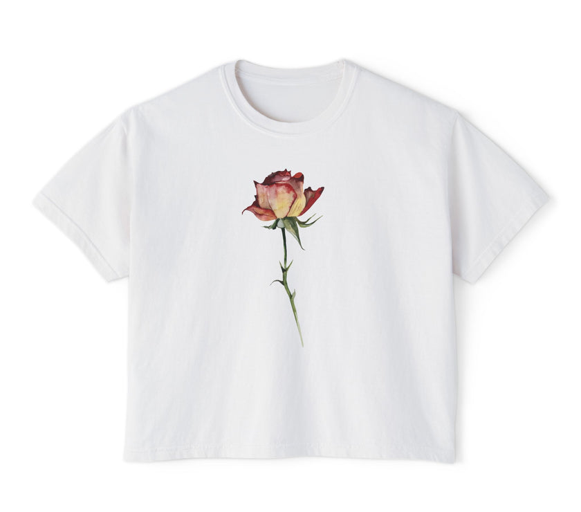 The Rose Tee - Cropped Boxy tee