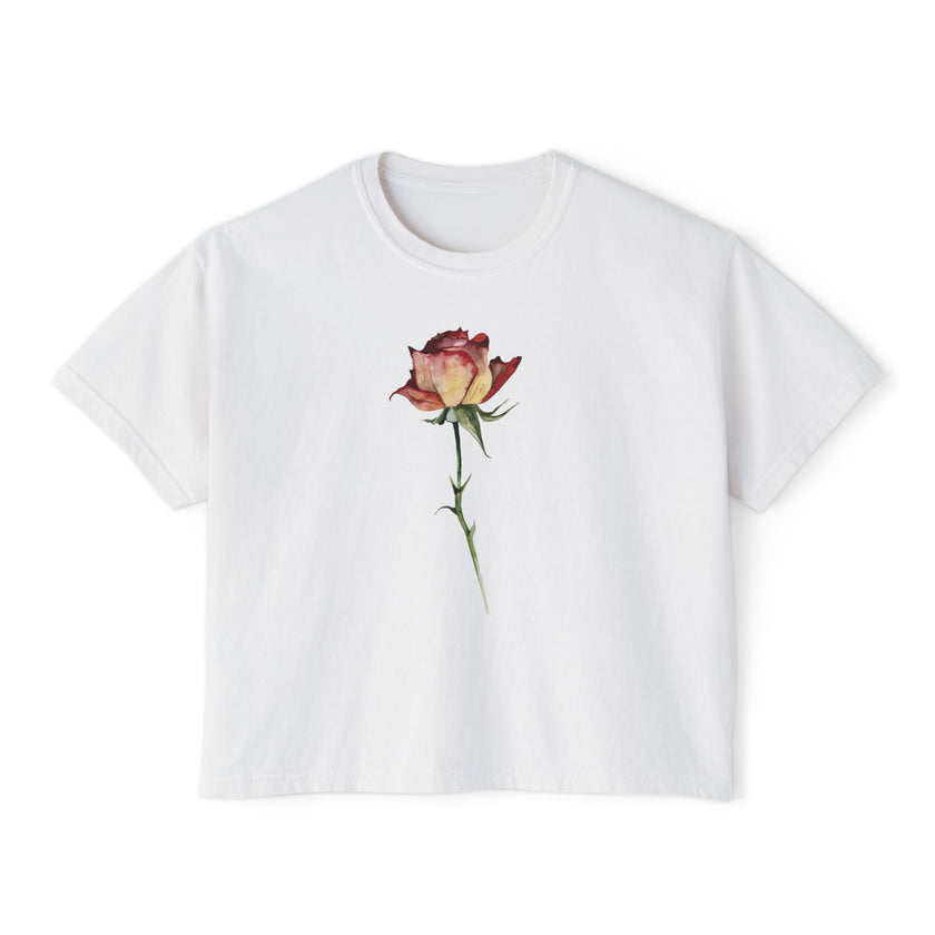 The Rose Tee - Cropped Boxy tee
