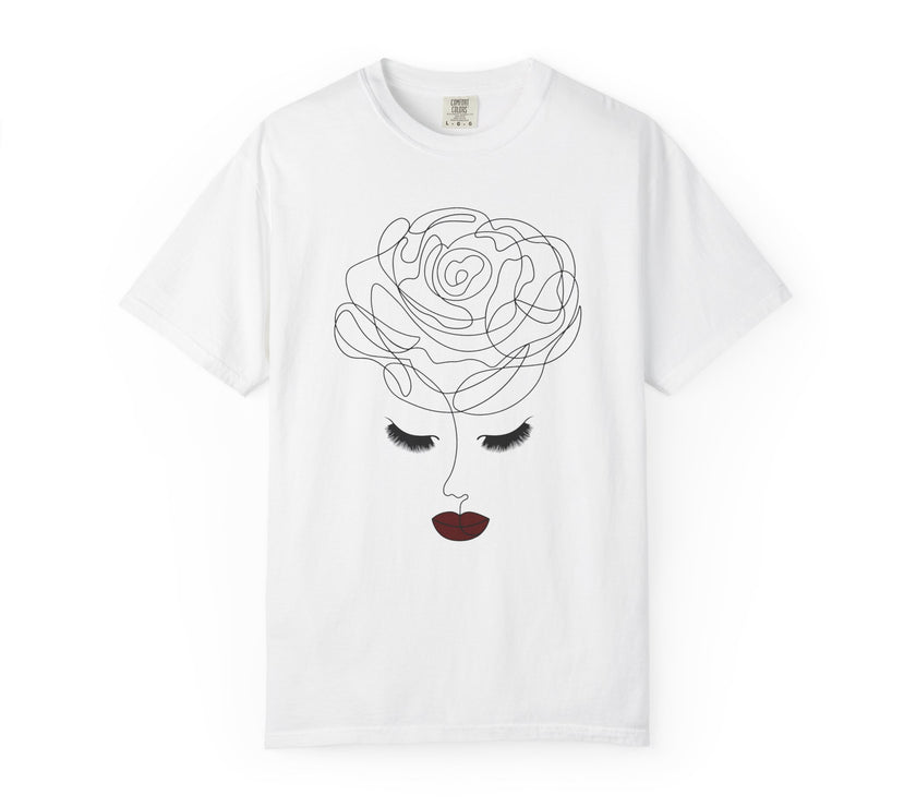 The Rose of Venus Tee – Feminine Line Art T-Shirt