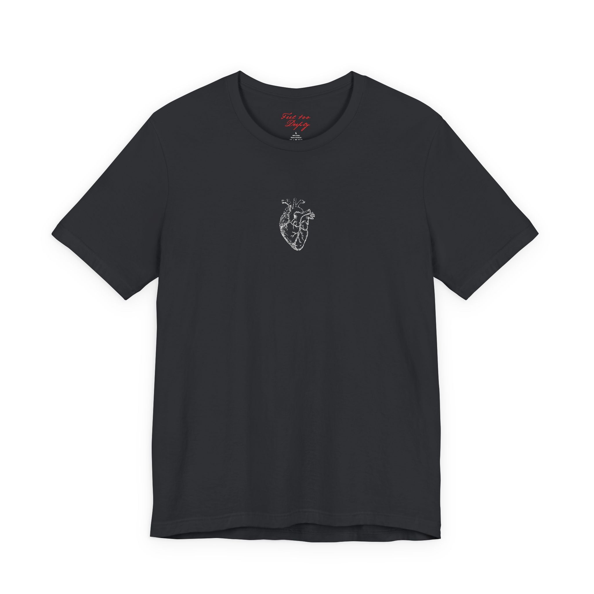 embroidered anatomical heart tee